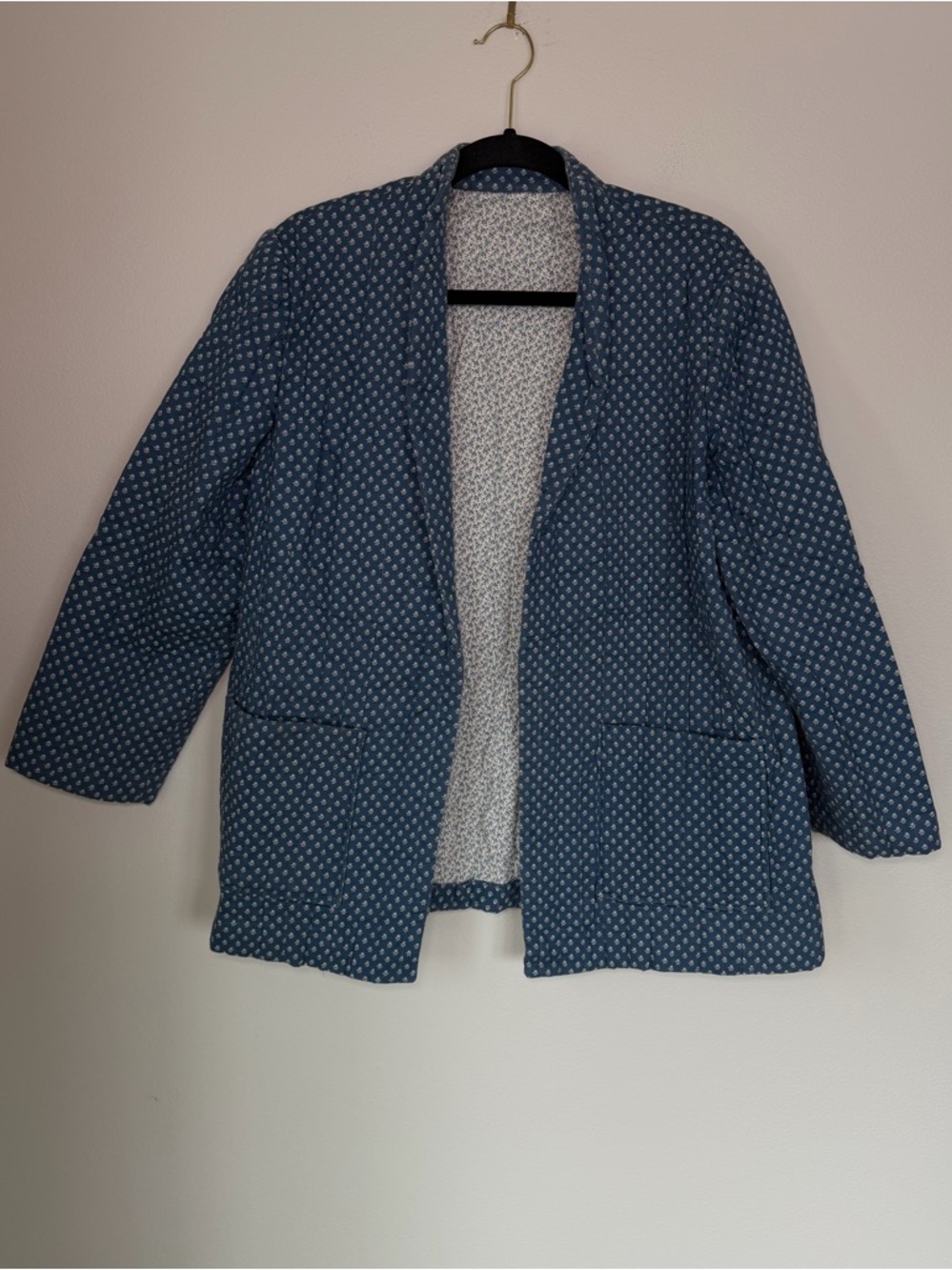 Vintage Quilted Cottagecore Floral Handmade Blazer Comfy Jacket